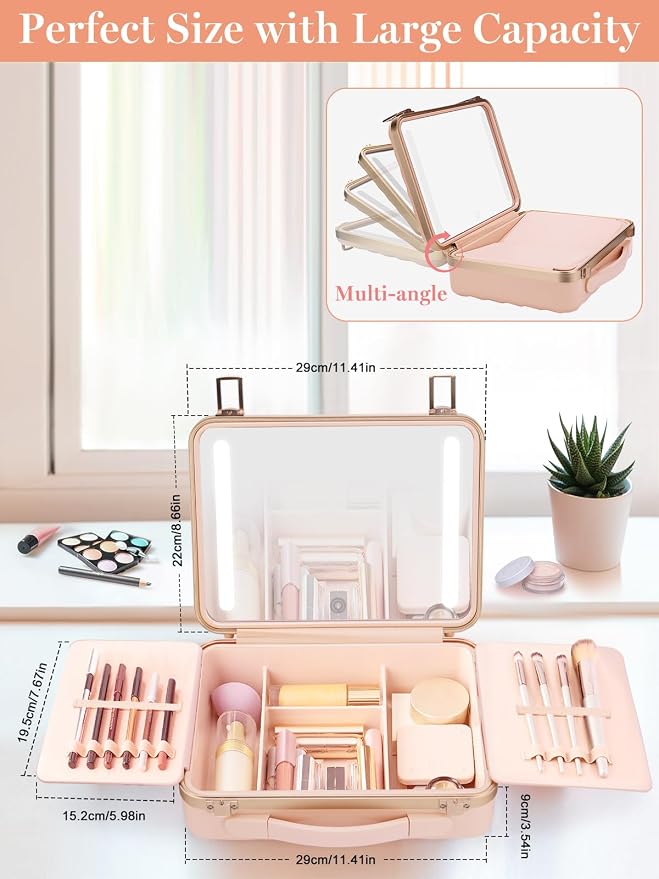 Kalolary Travel Makeup Train Cases - Image 4