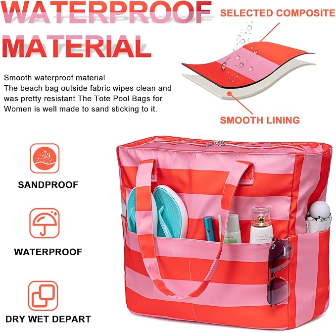Waterproof Beach Tote Pool Bags - Image 2