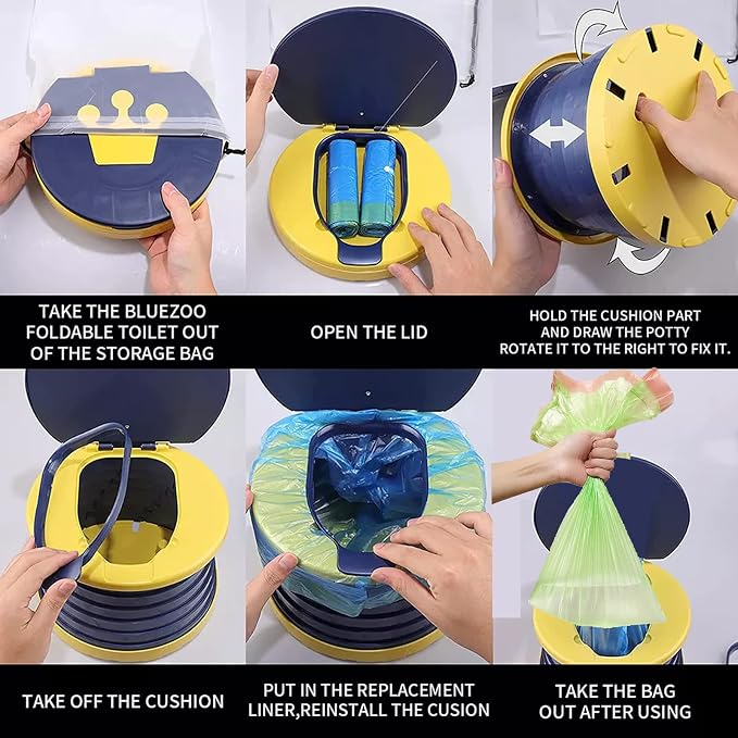 Travel Potty for Toddler, Portable and Foldable Toilet, Apply to Seat Emergency - Image 5