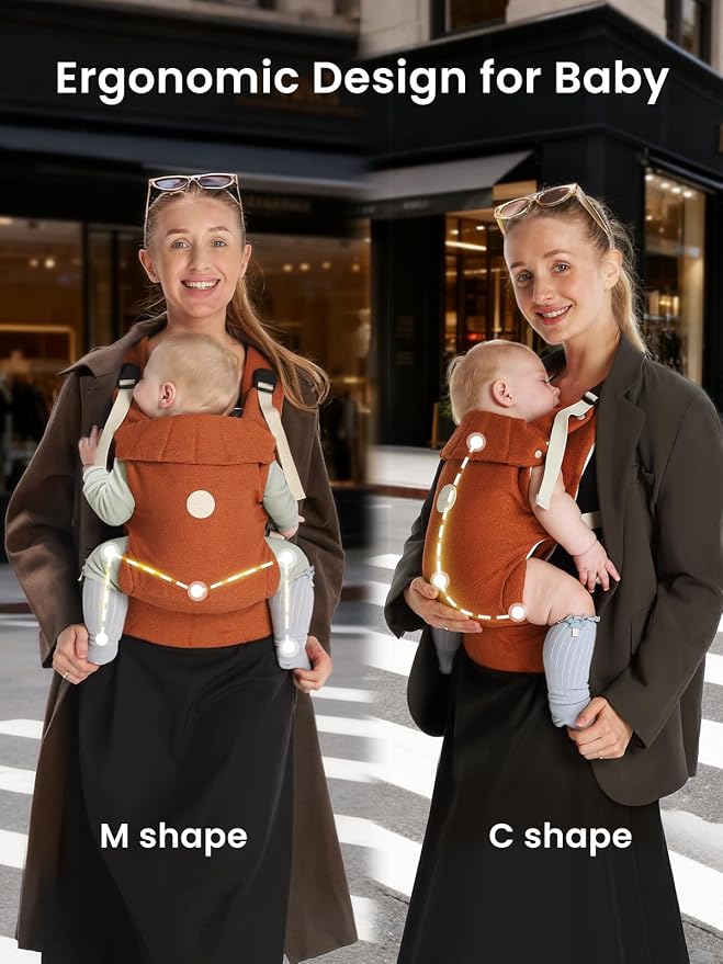 Grownsy Baby Carrier Newborn to Toddler, Ergonomic & Cozy Wraps - Image 5
