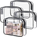 PACKISM Clear Makeup Bags, 4 Pack Quart Size Travel Bag TSA ApprovedTravel by Packism