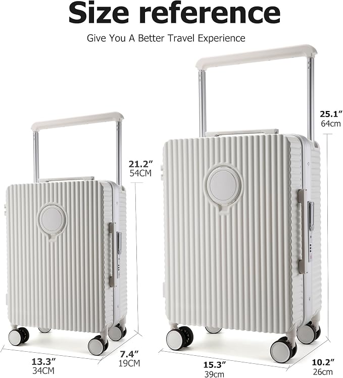 feilario Aluminum Frame Hardside PC Carry on Luggage - Image 3