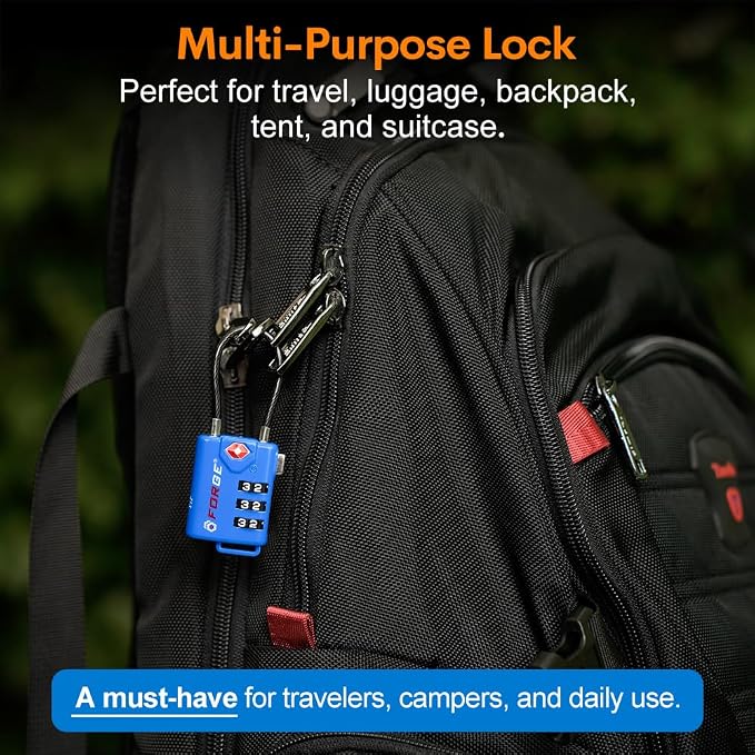Bright Colors, TSA Approved Luggage Locks 4 Pack, Re-settable Combination - Image 6