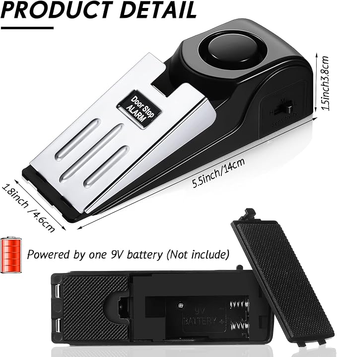 8 Pieces Door Stop Alarm Door Stopper - Image 2