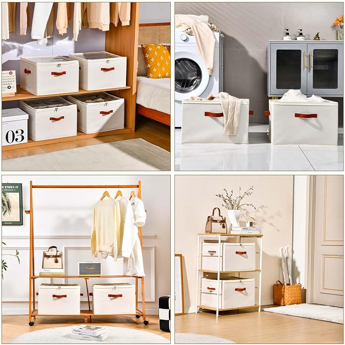 Shoe Organizer for Closet, 2 Pack Foldable Shoe Storage Containers, Fits up to - Image 6