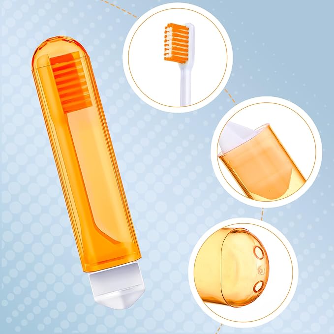 Patelai 4 Pieces Travel Toothbrush Set, Soft Bristle Mini Foldable Tooth Brush - Image 3