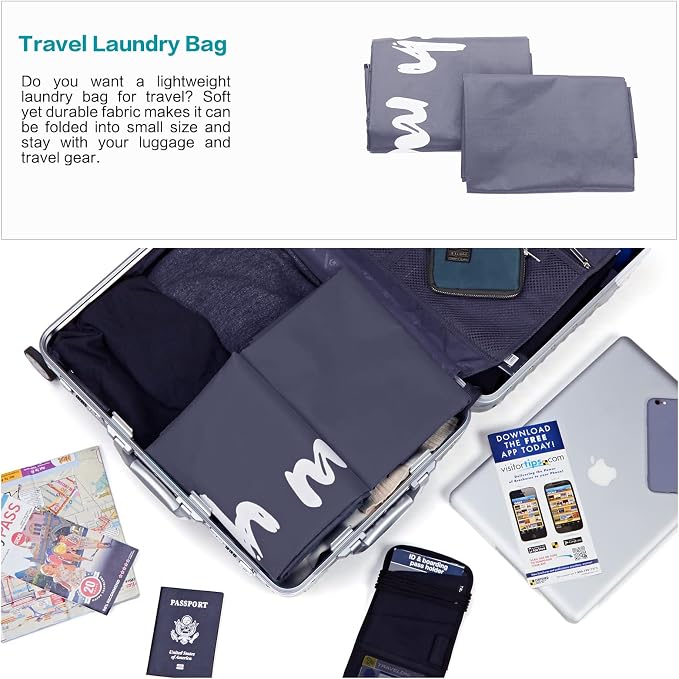 HOMEST XL Wash Me Travel Laundry Bag, Dirty Clothes Organizer, Large Enough to - Image 6