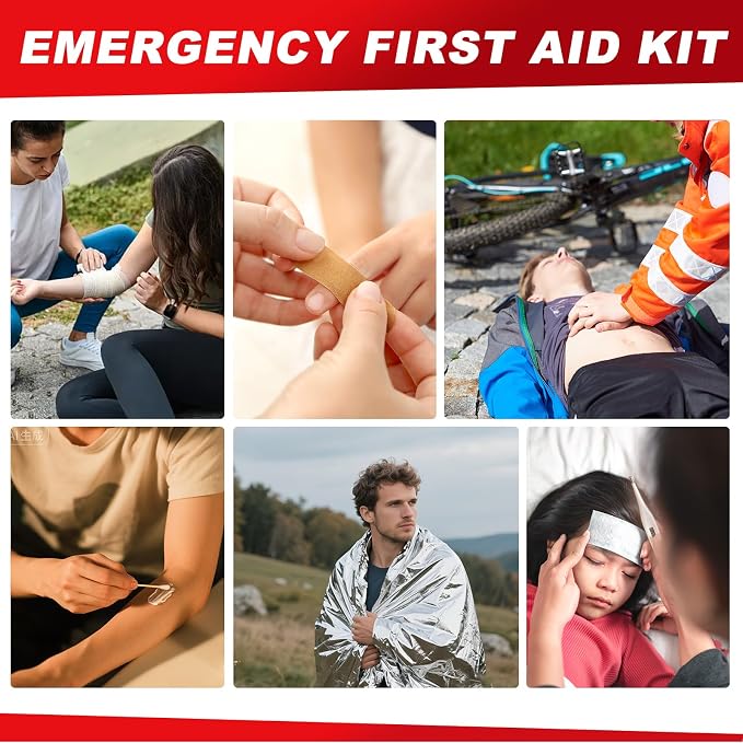 Mini First Aid Kit, 132 Piece Small Waterproof Emergency Medical Kit - Image 6