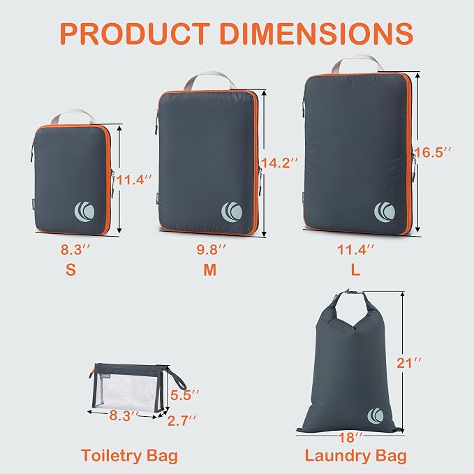 Cipway Compression Packing Cubes, Ultralight Luggage Organizer Bags - Image 4