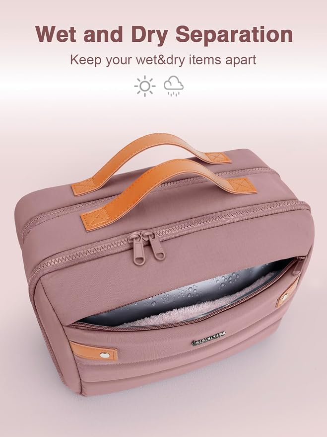 Women's Hanging Toiletry Bag, Waterproof Travel Cosmetic Organizer - Image 3