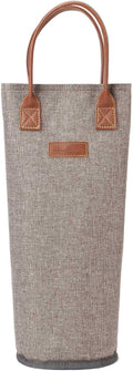 Zormy Single Bottle Insulated Wine Tote, Brushed Khaki Padded Cooler by ZORMY