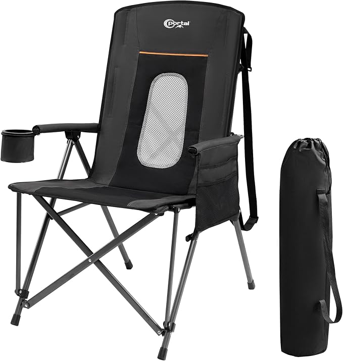 PORTAL Oversized Folding Camping Chair High Back Portable Lawn Chairs by PORTAL