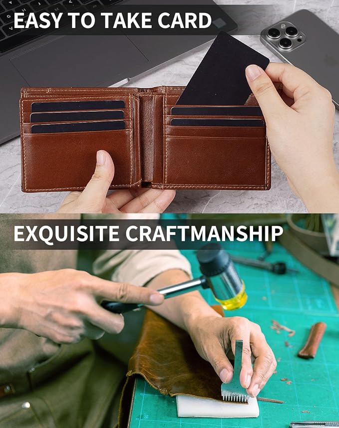 Swallowmall Mens Wallets RFID Blocking Leather Wallet - Image 6