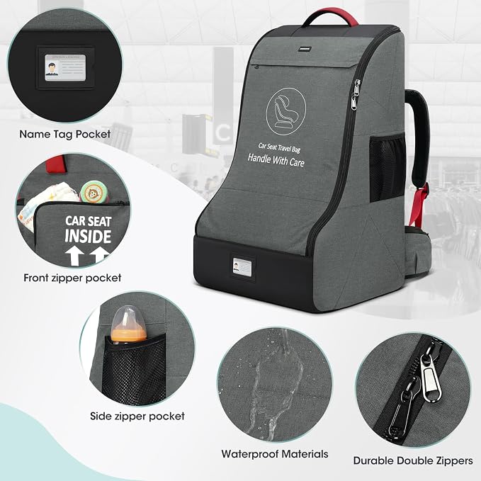 RAINSMORE Padded Car Seat Travel Bag - Image 6