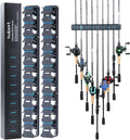 Fishing Rod Holder, Wall-Mounted Fishing Rod Rack Vertical Fishing Pole Holder by KULPORT