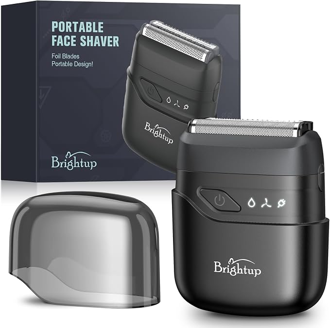 Brightup Electric Foil Shavers for Men, Mini Electric Razor for Shaving Face by Brightup