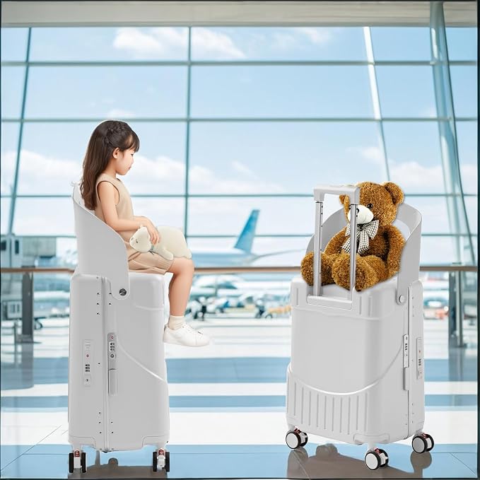 TABU 20" Ride-on Luggage with Seat，Front Opening Carry-On Hardshell Ride On - Image 2