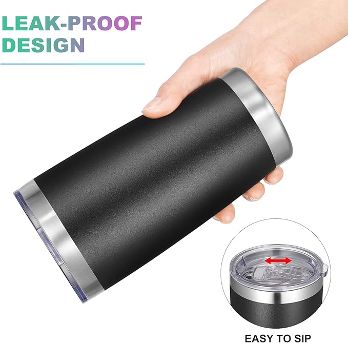 VEGOND 20oz Tumbler with Lid and Straw Stainless Steel Tumbler Cup Vacuum - Image 3