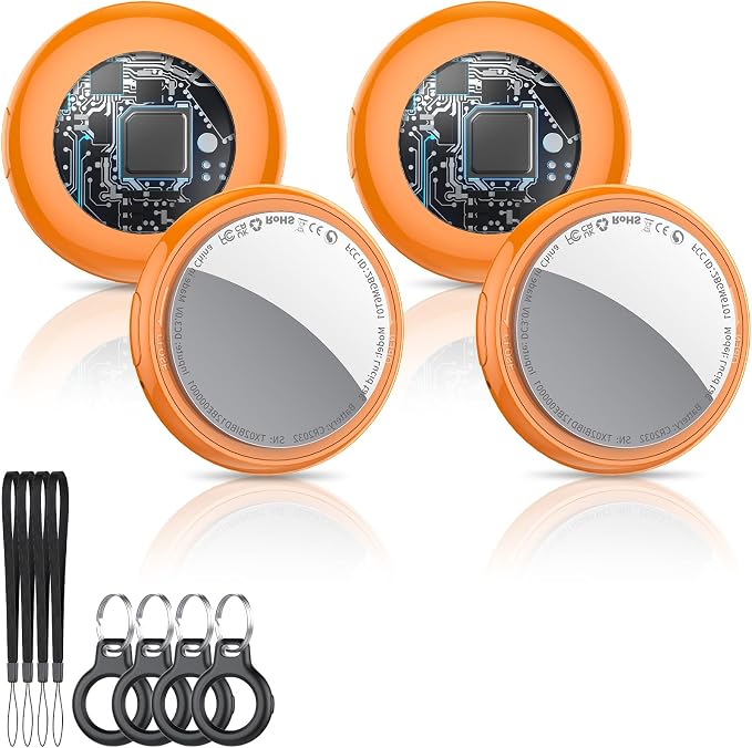 2025 New Air Tracker Tag-4 Pack, Replaceable Battery, Key Finder and Item by Tukio