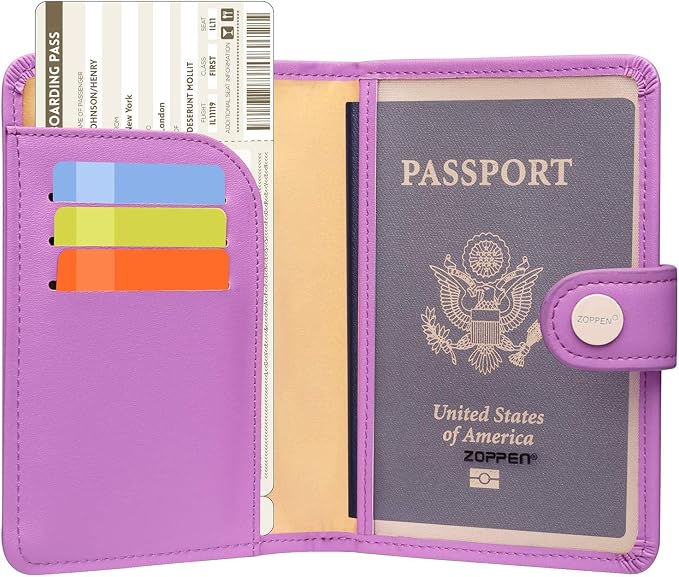 ZOPPEN Passport Holder Women, Passport Cover Travel Wallet Rfid Blocking - Image 2