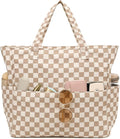 LEDAOU Large Beach Tote Bag Women Waterproof Sandproof Zipper Beach Tote Bag by LEDAOU