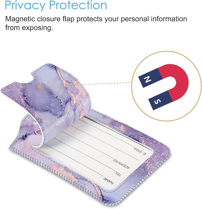 Fintie Luggage Tags, Privacy Cover ID Label - Image 3