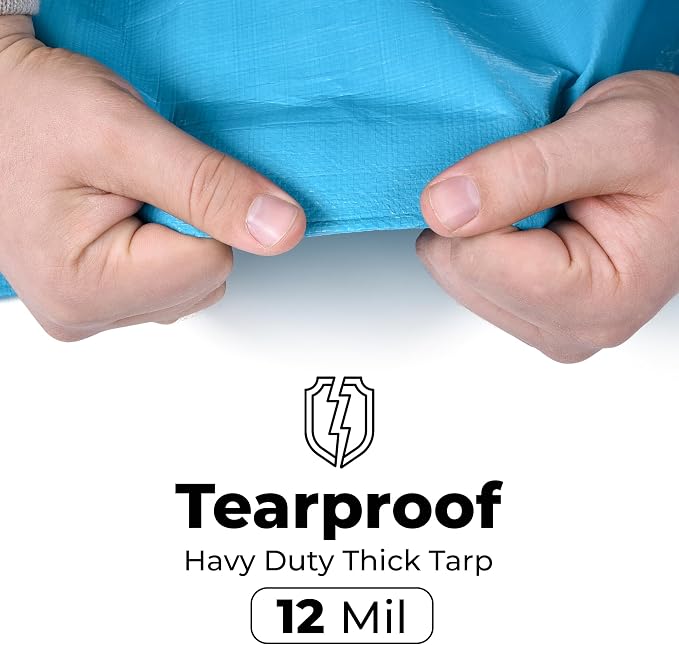 Tarps Heavy Duty Waterproof 20x20-12 mil Thick Camping Tent - Image 4