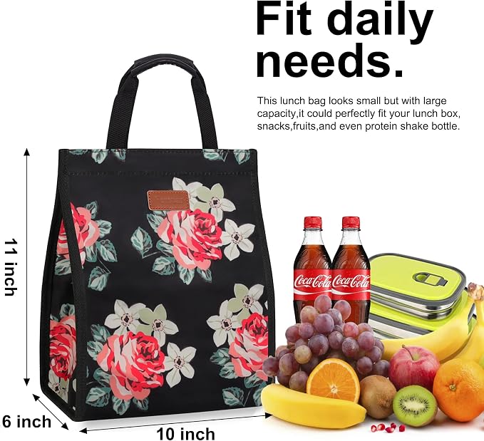 Lunch Bags for Women Insulated Reusable Lunch Tote - Image 2