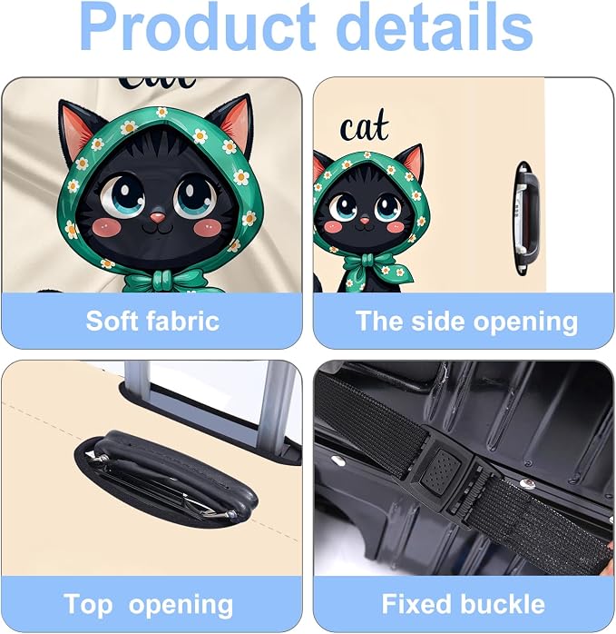 Luggage Cover Washable Suitcase Protector Anti-Scratch, Stretchable Fit - Image 4