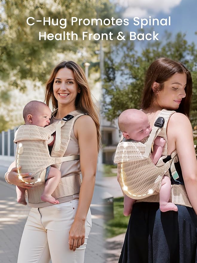 Grownsy Baby Carrier Newborn to Toddler, Ergonomic & Cozy Wraps - Image 4