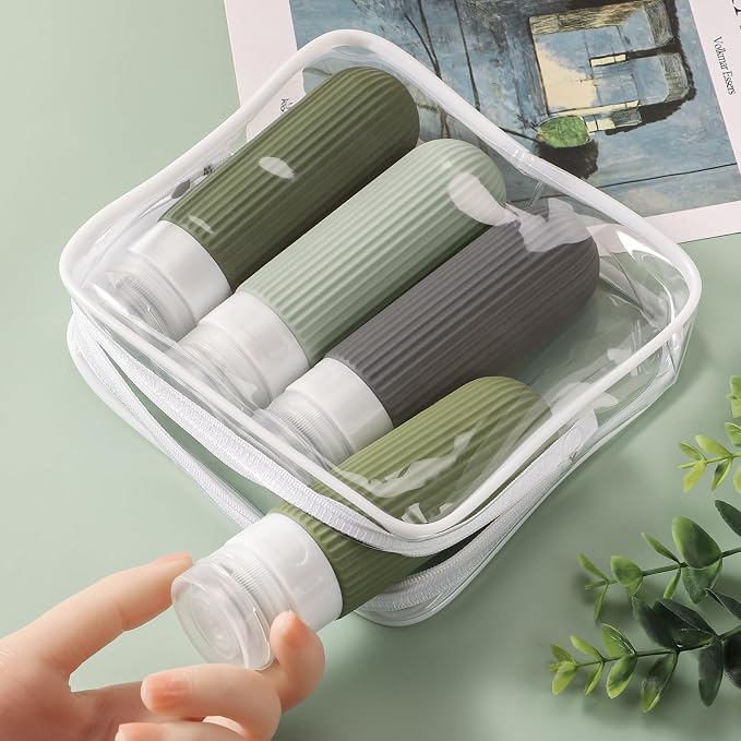 ME.FAN Travel Bottles for Toiletries, TSA Approved 3oz Silicone Journey Size - Image 7