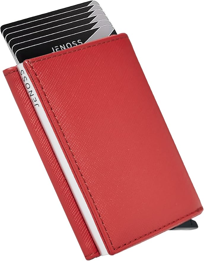 Jenoss Smart Wallet For Men & Women: Full Grain Leather, Handcrafted, Slide by Jenoss-FinestSmartWallet