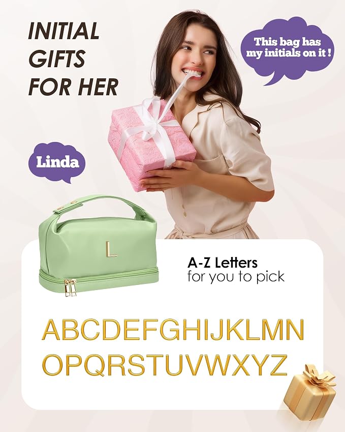 College Gifts for Women, Personalized Makeup Bag - Image 2
