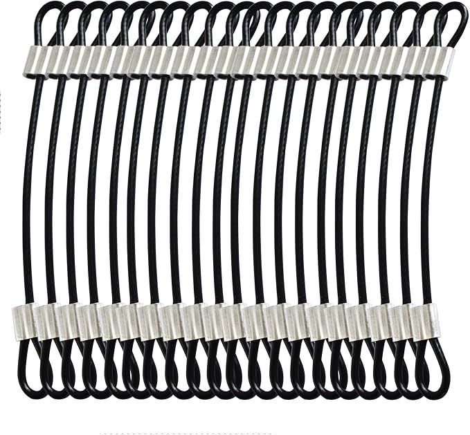 20 pcs 6 inch 3mm Thickness Stainless Steel Wire Cable by Bytiyar
