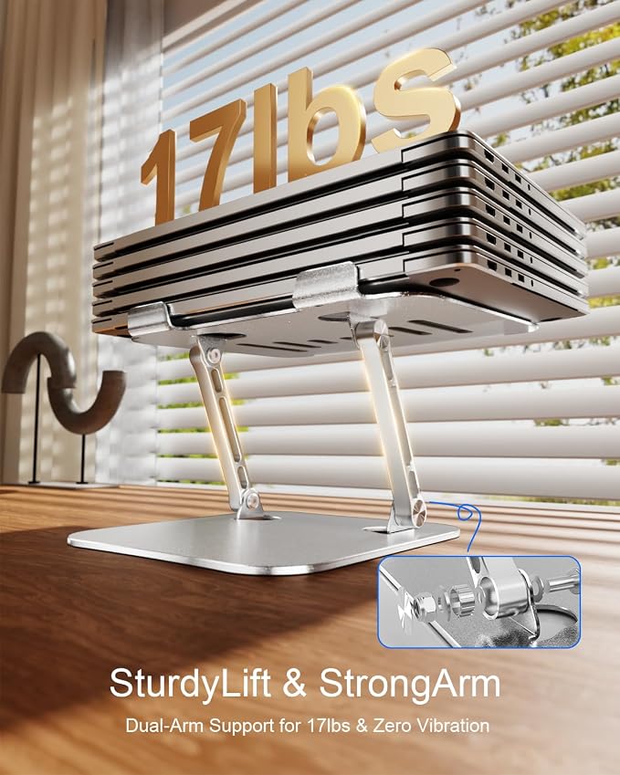 Laptop Stand for Desk Adjustable Computer Stand Foldable Laptop Riser Notebook - Image 5