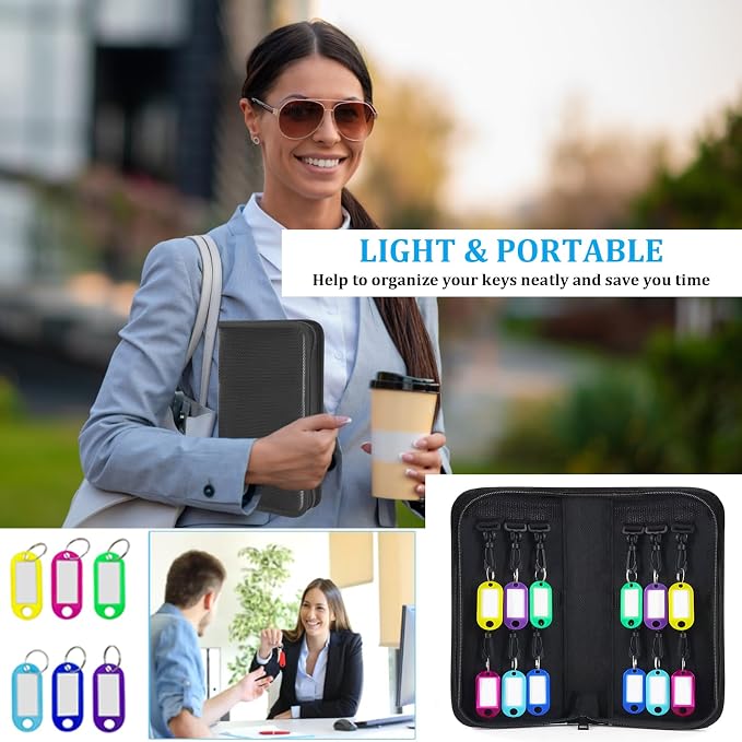 Portable Zippered Key Organizer, Fireproof & Waterproof Key Case - Image 2