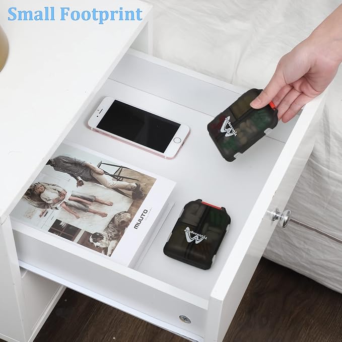 2PS Weekly Pill Organizer Small Folding Box 7 Day BPA-Free Daily Pill Container - Image 9