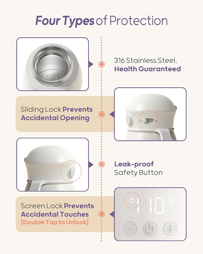 Nuliie Portable Milk Warmer for Travel, Double Leak‑Proof, Heating Milk & Water - Image 6