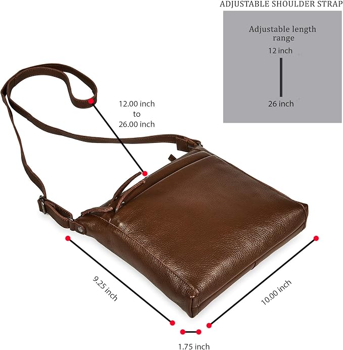 Small Soft Genuine Leather Crossbody Purse Women’s Sling Crossover Shoulder - Image 2