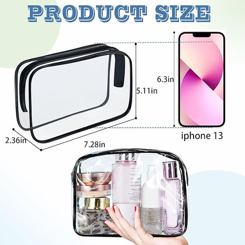 16 Pieces Clear Makeup Bags Bulk, TSA Approved Toiletry Bag - Image 2