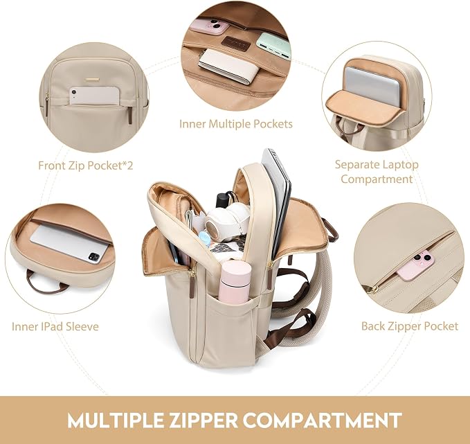 Hiking Travel Backpack for Women Casual Business Weekender Multilayer Laptop Bag - Image 2