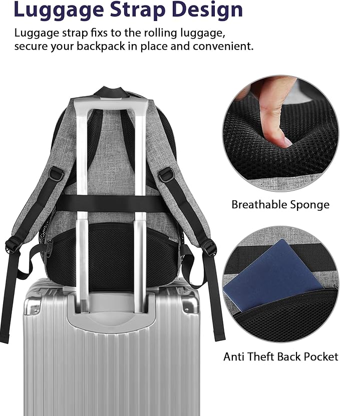 MATEIN 18 Inch Laptop Bookbag, 50 L Extra Large School Laptop Backpack - Image 4