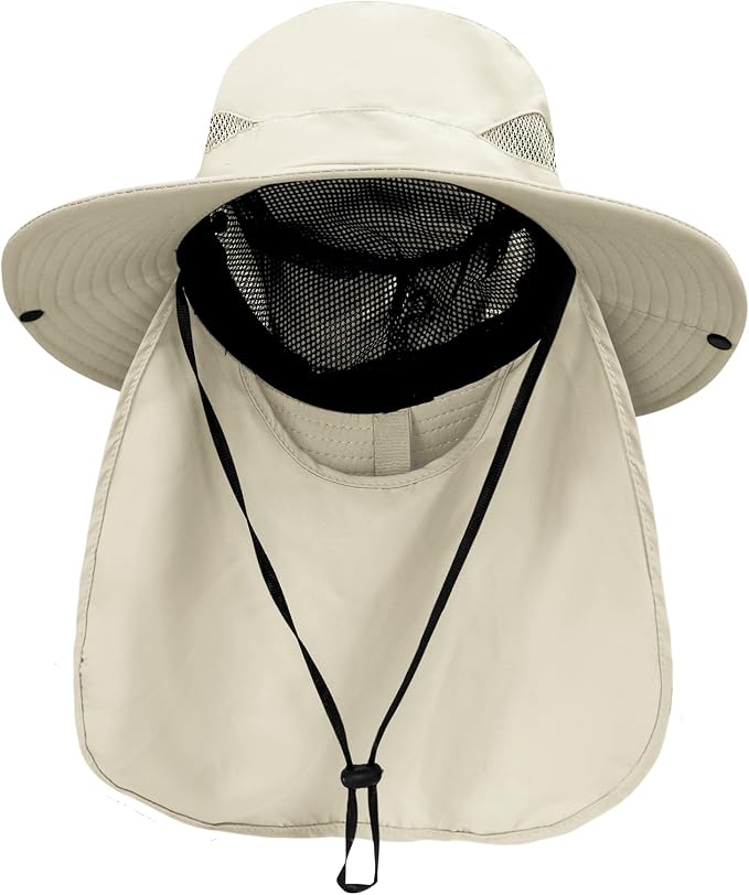 PFFY Sun Bucket Hats for Men Women 3” Wide Brim UPF 50+ Fishing & Beach Hat by PFFY