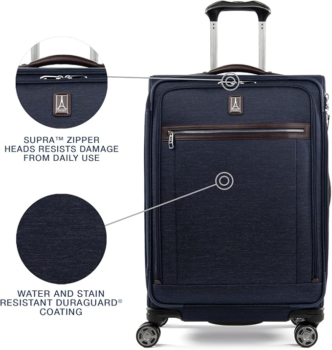 Travelpro Platinum Elite Softside Expandable Checked Luggage, 8 Wheel Spinner - Image 3