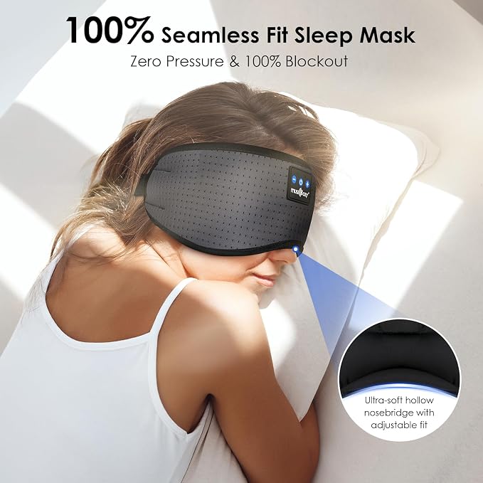 MUSICOZY Sleep Headphones Bluetooth 5.4 Breathable Sleeping Headphones Sleep - Image 4