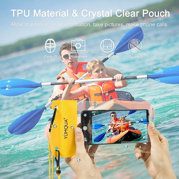 Large Waterproof Phone Pouch 2 Pack, IPX8 Waterproof Cell Phone Case Dry Bag - Image 4