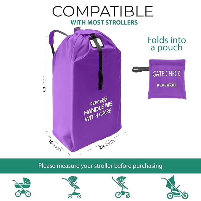 reperkid Large Stroller Bag for Airplane Travel, Fits Most Large, Jogging - Image 4