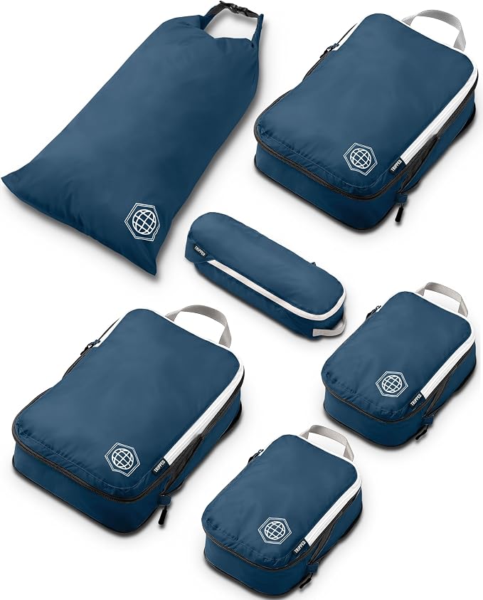 Compression Packing Cubes Set for Travel by TRIPPEDTravelGear