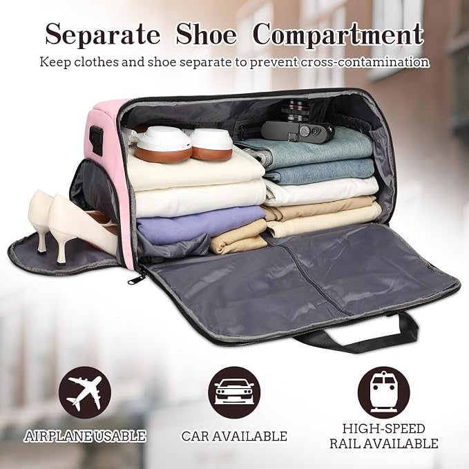 Garment Duffle Bags for Travel, Carry On Garment Duffel Weekender Bag 45L | - Image 2
