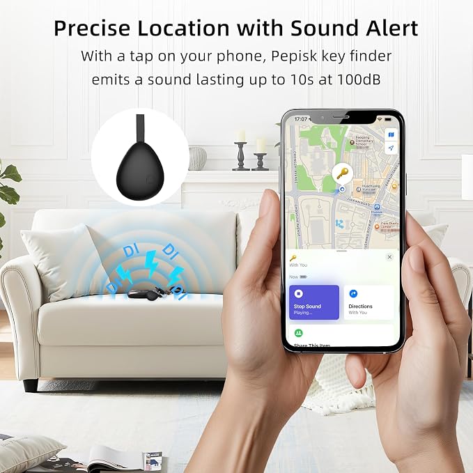 Air Tracker Tag 1 Pack, Replaceable Battery, Key Finder and Item Locator Smart - Image 6